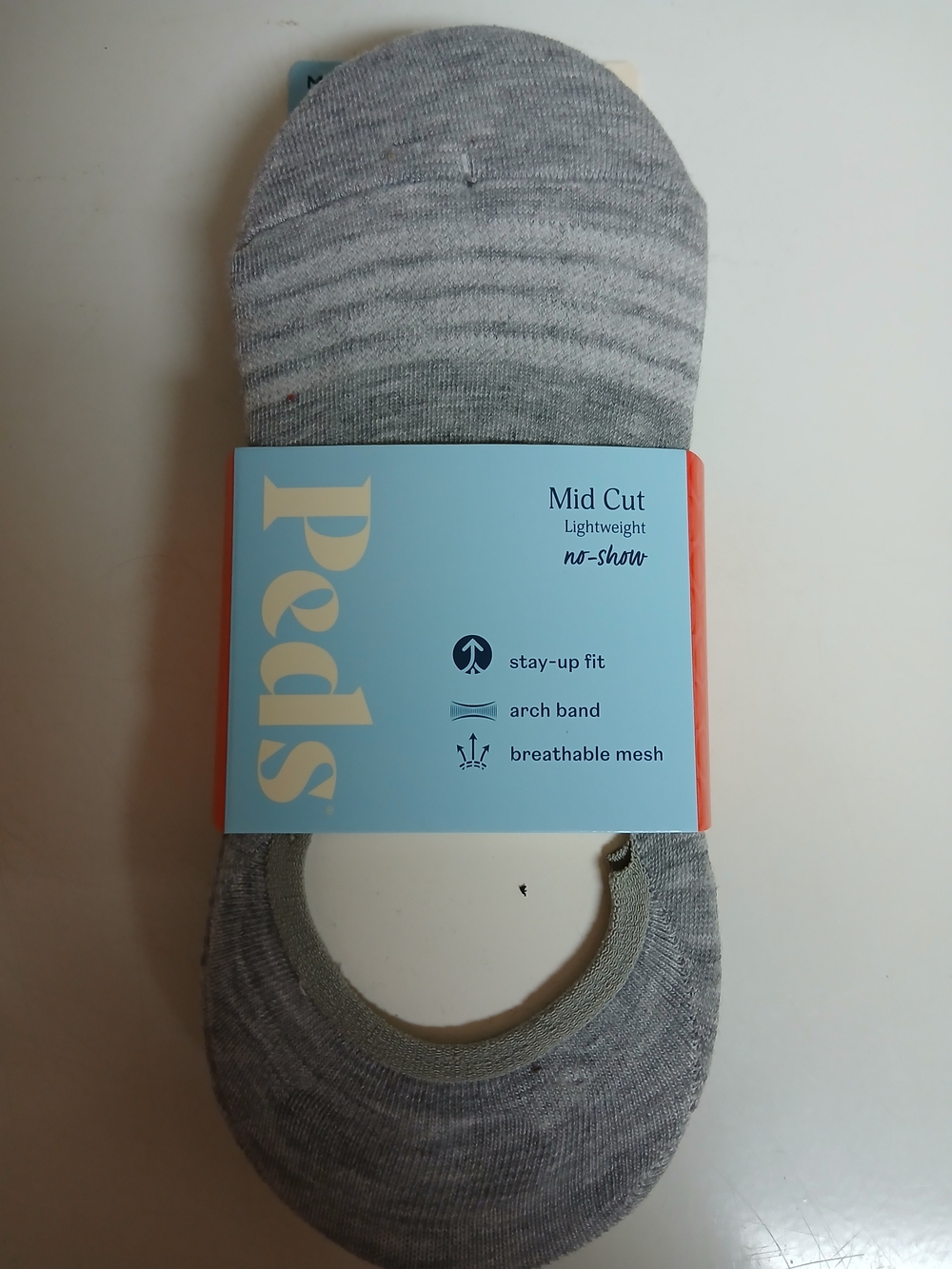 Women's Mid Cut No-Show Socks in Light Gray